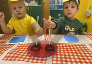 Otylia i Jaś wykonują przetwory na zimę - stemple z jabłek